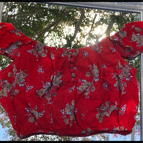 Papermoon Tops - Cute Red Crop Top